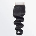 Body Wave Free Parted Lace Closure shown with soft and natural wave pattern for versatile styling options.
