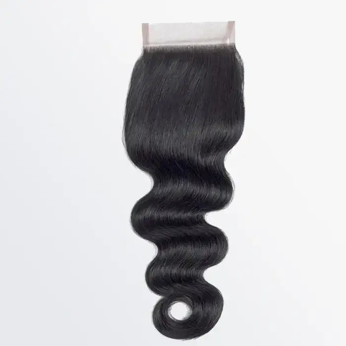 Body Wave Free Parted Lace Closure shown with soft and natural wave pattern for versatile styling options.