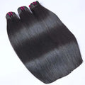 Raw Cambodian Bone Straight Hair Bundles displayed in silky, straight texture with high luster.