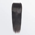 Straight Free Parted Lace Closure showcasing sleek and shiny hair with undetectable transparent lace design.